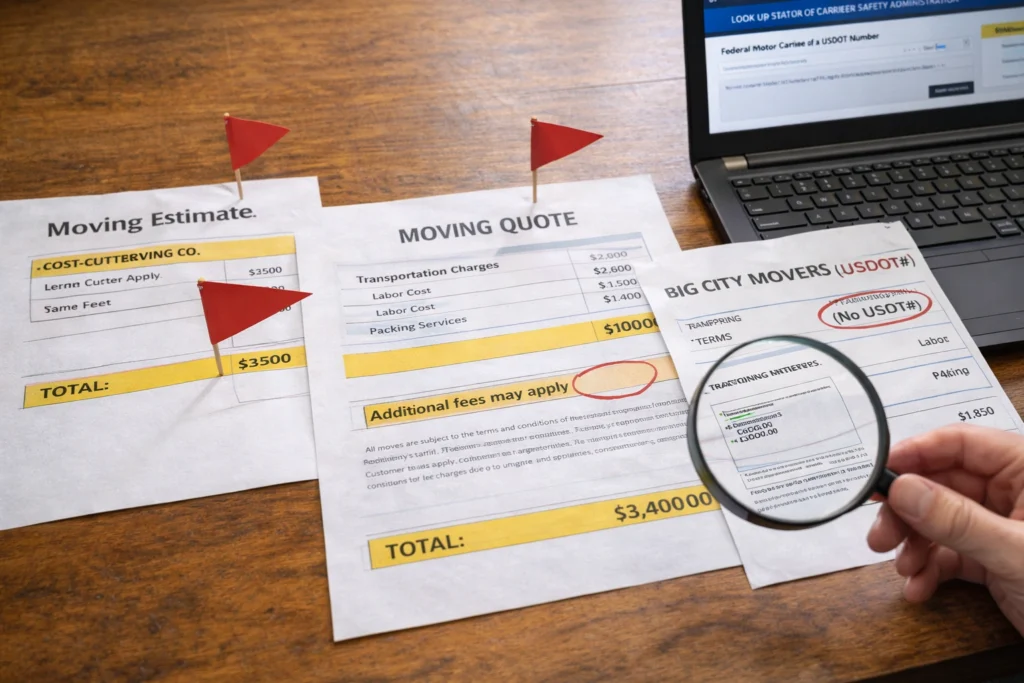 Red Flags When Comparing Moving Companies