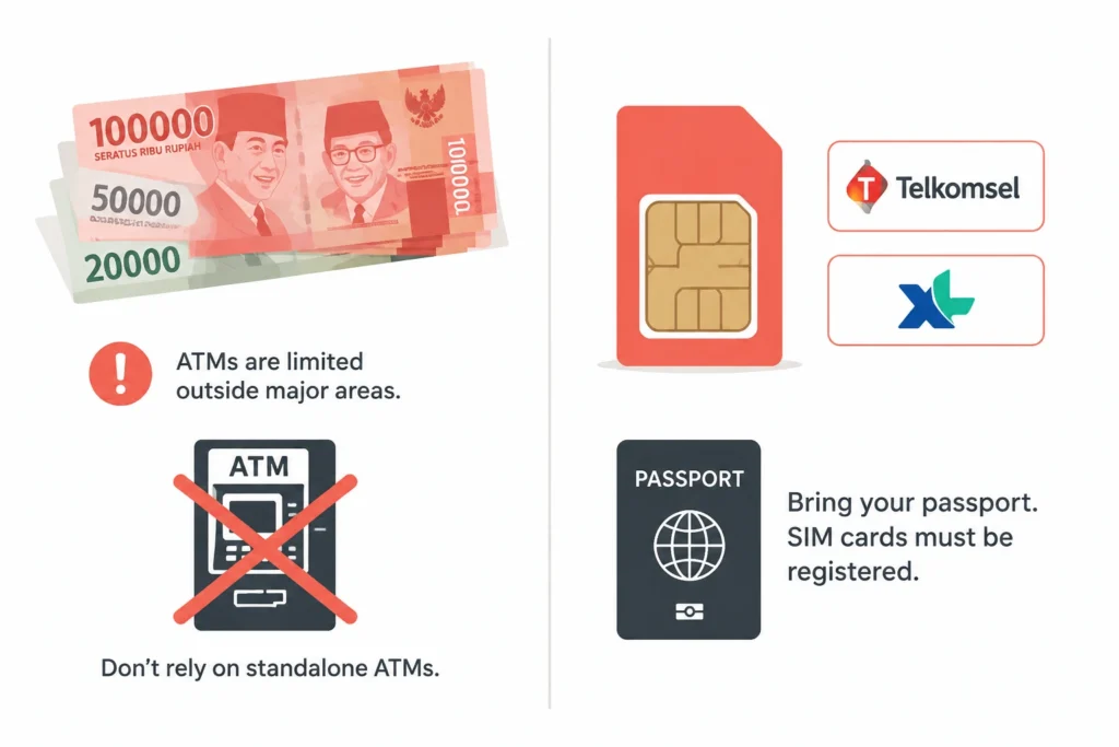Get Cash and a Local SIM Card Sorted First
