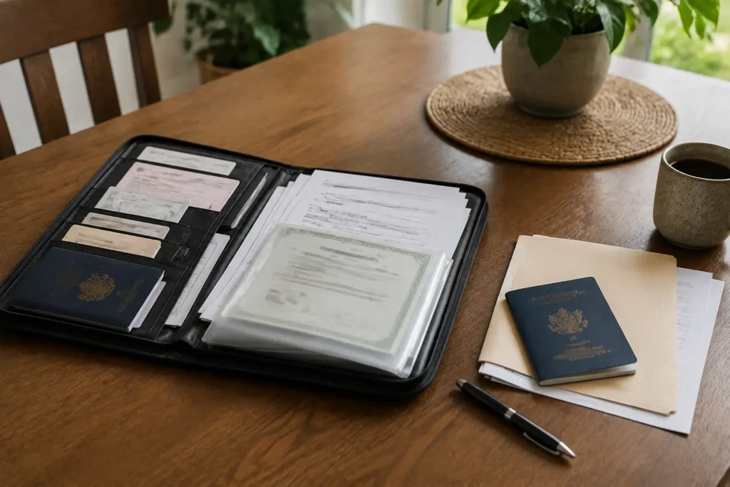 Official documents ready for moving